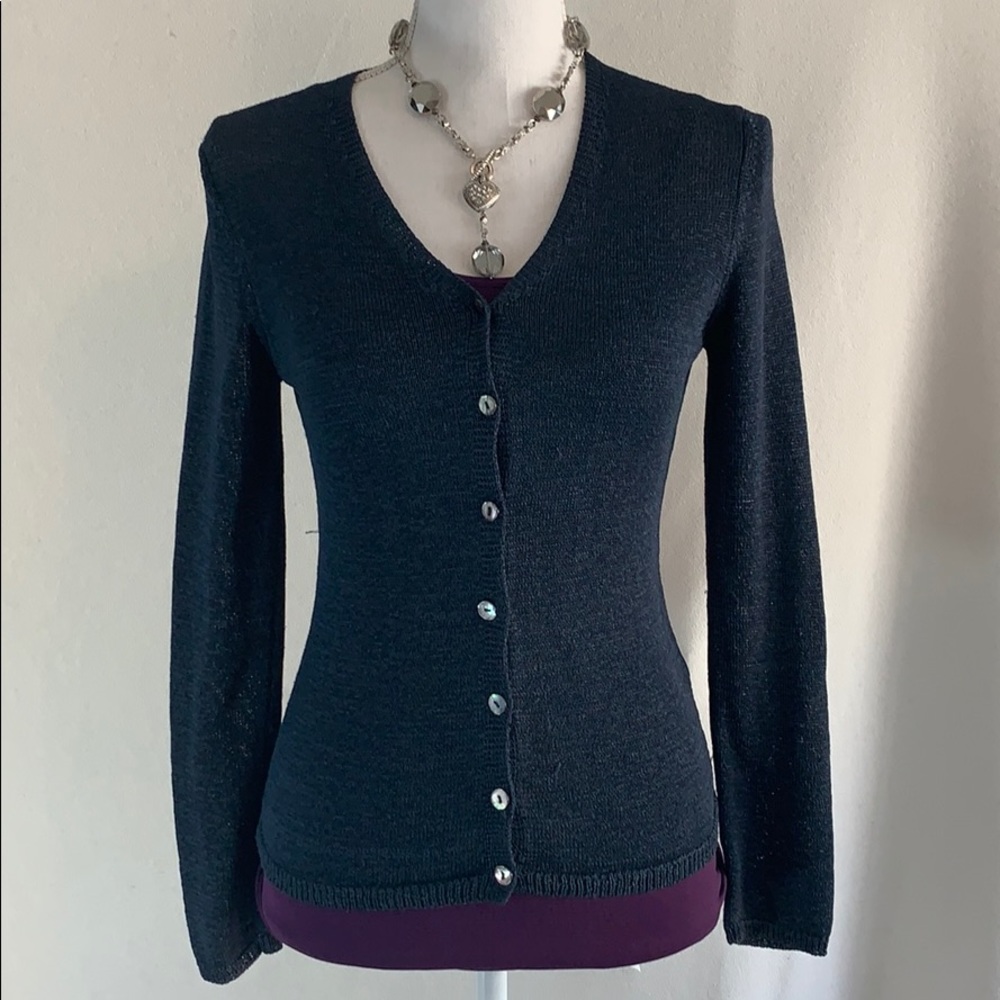 Max Studio Knit Sweater in Deep Sea Green. Sz. M.